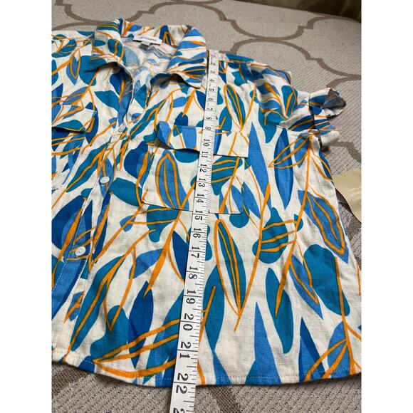 Anthropologie Calligraphie matching linen blend set, size large - Picture 14 of 16